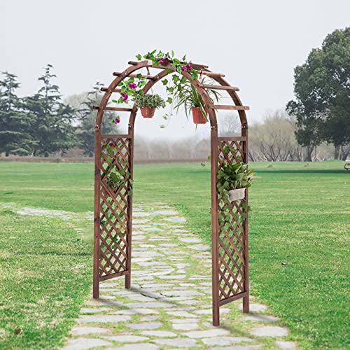 Bcofo Solid Firwood Garden Pergola Planter Outdoor