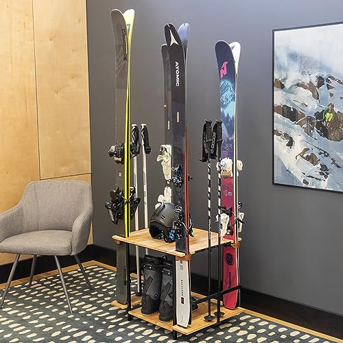 Teal Triangle 06776 Freestanding Ski Organizer, Floor Stand Storage Rack cover