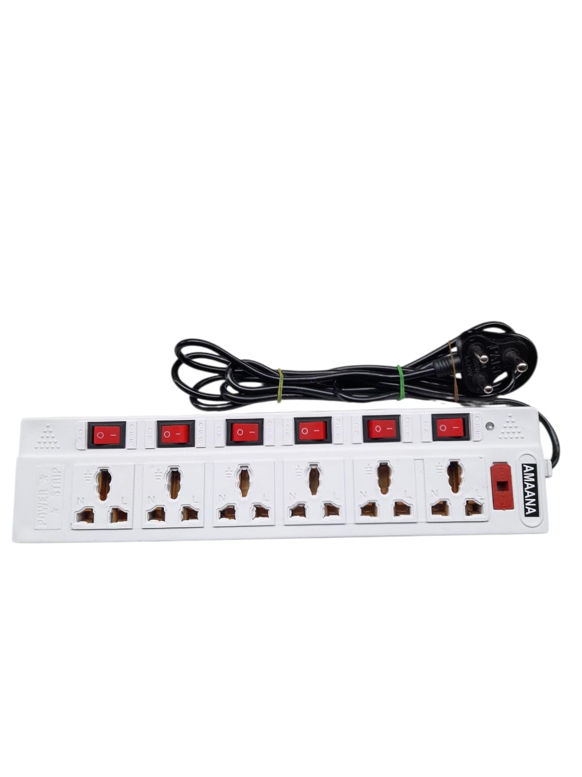 Heavy Duty 6 Socket Multi Plug | Extension Cord Board with 6 Individual Switches | 2.5 Meter Long Wire Cable | Surge Protector | Power Strip | Multi Socket Extension for Home Office and Shop-image-11