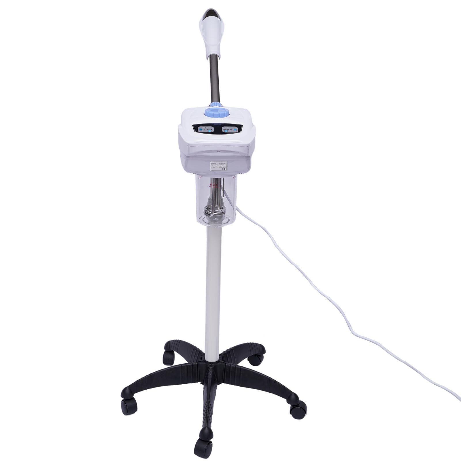 Vaporizador parownik do twarzy obracany o 360°, 750 W, do wszystkich rodzajów nawilżania skóry, oczyszczania, do gospodarstw domowych, salonów kosmetycznych, spa