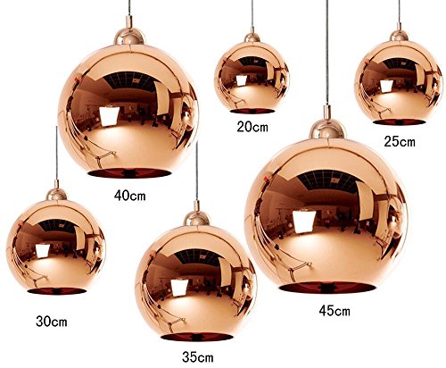 Preisvergleich Produktbild Dst Copper Mirror Ball 45cm Deckenlampen Kronleuchter (45cm)
