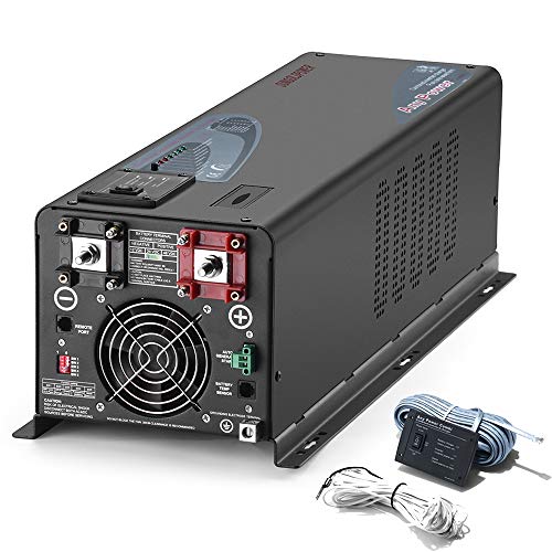 SUNGOLDPOWER 6000W Max 18000W Pure Sine Wave Inverter Charger Input 240VAC Split Phase 120V 240V Output Solar Wind Power Inverters 90A DC 24V Converter