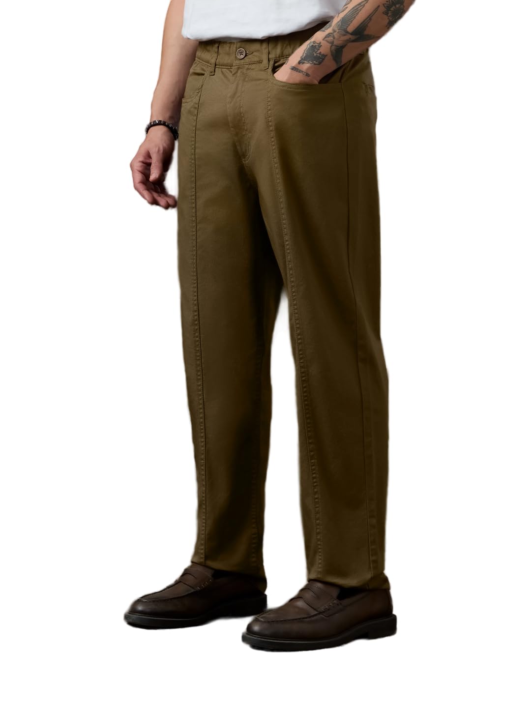 Pantalon droit avec coutures verticales pour hommes et garçons