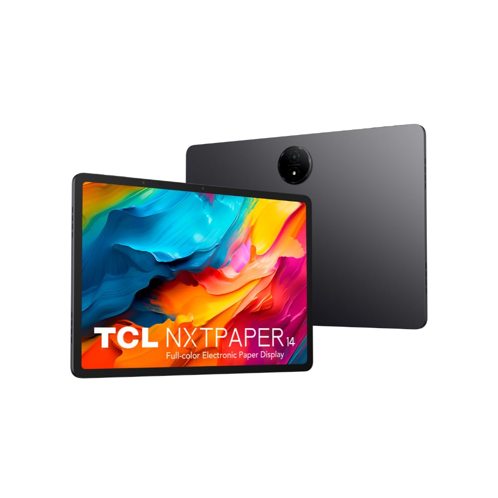 TCL NXTPAPER 14 - Tablet Wi-Fi Display NXTPAPER da 14 pollici 16GB RAM (8GB+8GB Ram expansion) 256GB ROM Batteria 10000mAh con fast charging 33W - Caricabatterie incluso, Grigio