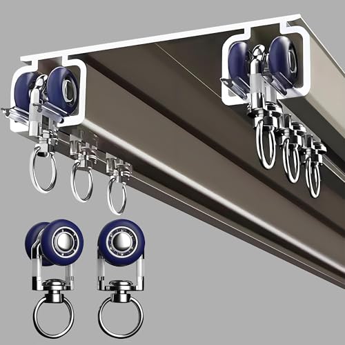 Rail rideau double plafond aluminium robuste séparation pièce 5.6m