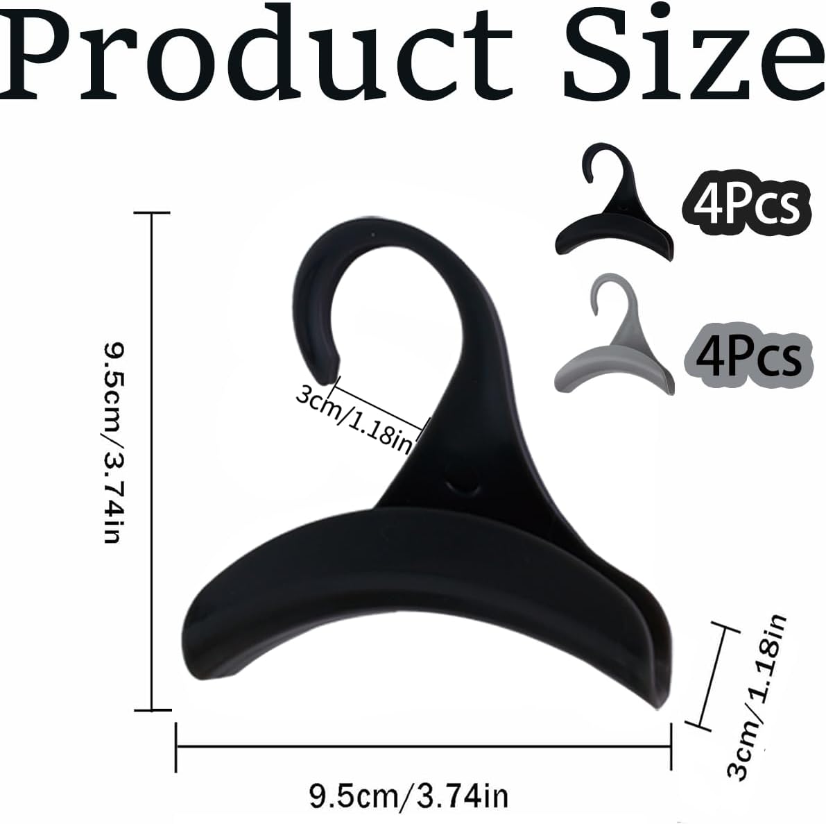 8Pcs Purse Bag Hanger Hook Black Acrylic Purse Holder for Closet Organizer Storage, Handbag Belt Hanger for Tote Satchel Storage Space Saving Handbags Organizer(Black and Grey)