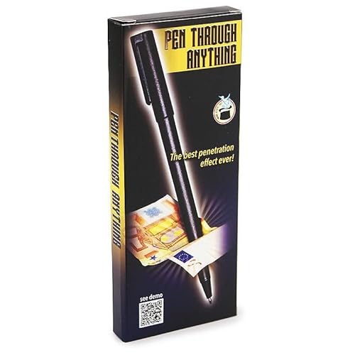 Pen Penetration Zaubertrick | Stift durch Geldschein zaubern| Kugelscheiber durchdringt Banknote | Ripped and Restored Money | Zauberstift für Profi-Zauberkasten | Magic Zaubertricks für Zauberer