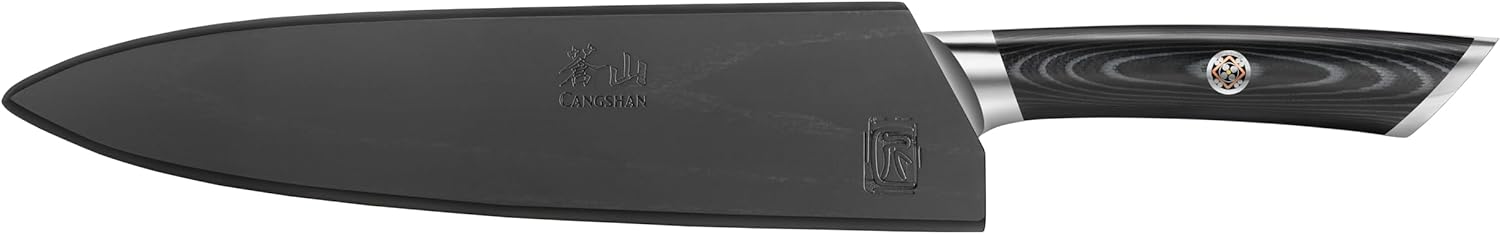 Cangshan KURO Series 8-Inch Carving and Sashimi Knife with Sheath, High Carbon X-7 Damascus Steel, 504227 - Image 3