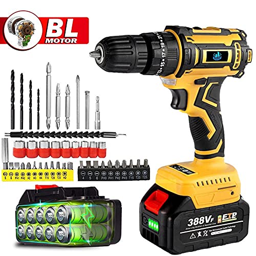 Tragbarer Schraubendreher 20 V Elektroschrauber Akku-Bohrmaschine, Schlagbohrmaschine 3-in-1-Haushaltsbürstenloser Motor… – Bild 5