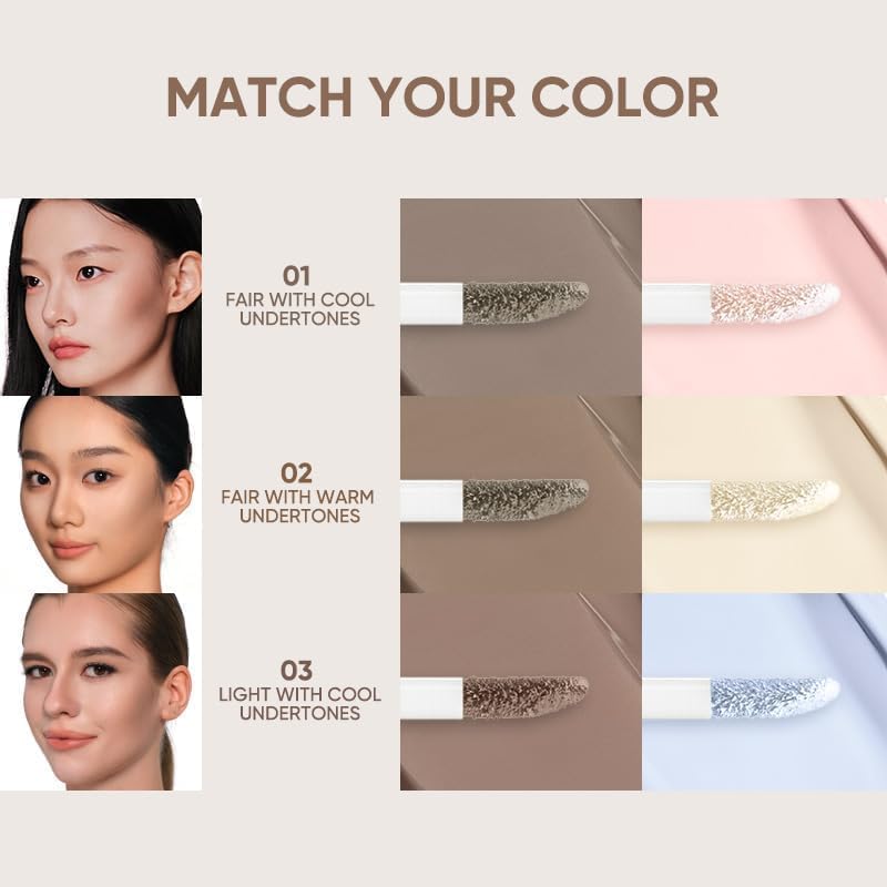 JUDYDOLL Liquid Contour & Under Eye Brightening,Highlighter, Buildable, Ultra-Blendable Contour, Face Contouring Liquid (02 Fair With Warm Undertones) - Image 7