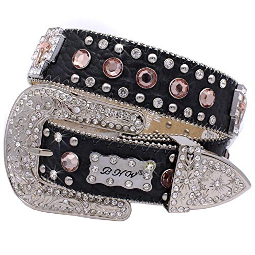 1335 Womens Cowgirl Western Belts Cowgirl Bling Belts Rodeo Belts Plus Size Western Belts For Cowgirls (BLACK-PEACH, Large) 1335 Womens Cowgirl Western Belts Cowgirl Bling Belts Rodeo Belts Plus Size Western Belts For Cowgirls (BLACK-PEACH, Large)