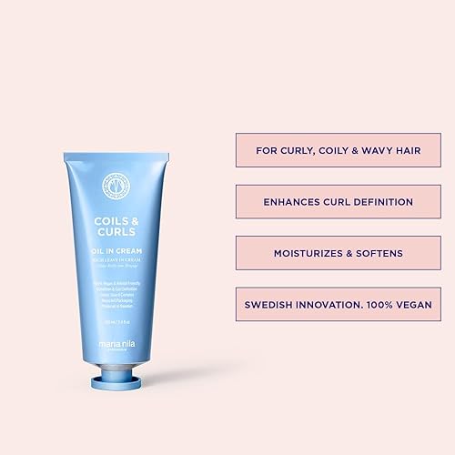 Miniatura 2 de Maria Nila Coils & Curls - Aceite en crema, 3.4 onzas líquidas, para cabello rizado y ondulado, aceite de jojoba para mantenerse hidratado mientras
