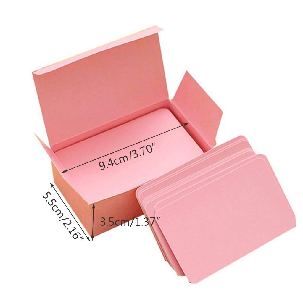 400 Cartes Kraft Vierges Colorées - 4 Couleurs (Rose/Vert/Jaune/Bleu) - Format Carte De Visite - Pour Notes/Remerciements