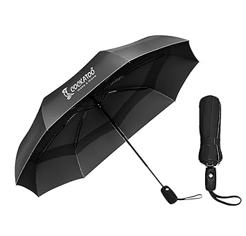 Cockatoo Rain-Guard Automatic Umbrella With 8 Ribs, Material- Polyponee, Umbrella For Women & Men, With Auto Open-Close Button - image, photos