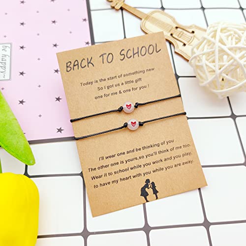 First Day of School Bracelets for Mom and Daughter Back to School Bracelet Back to School Gifts Mommy and Me Bracelets Back to School2