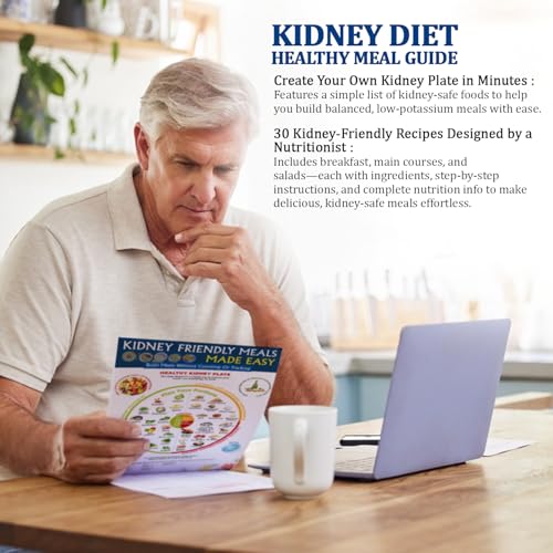Image of NONLAE Set 3 Kidney Friendly Food List Chart - Kidney Disease Food Chart for Renal Diet, CKD, Dialysis, Stones & Hyperoxaluria, Foods to Eat & Avoid, Low Sodium Potassium Phosphorus Oxalate Guide, Easy Kidney Diet for Beginners