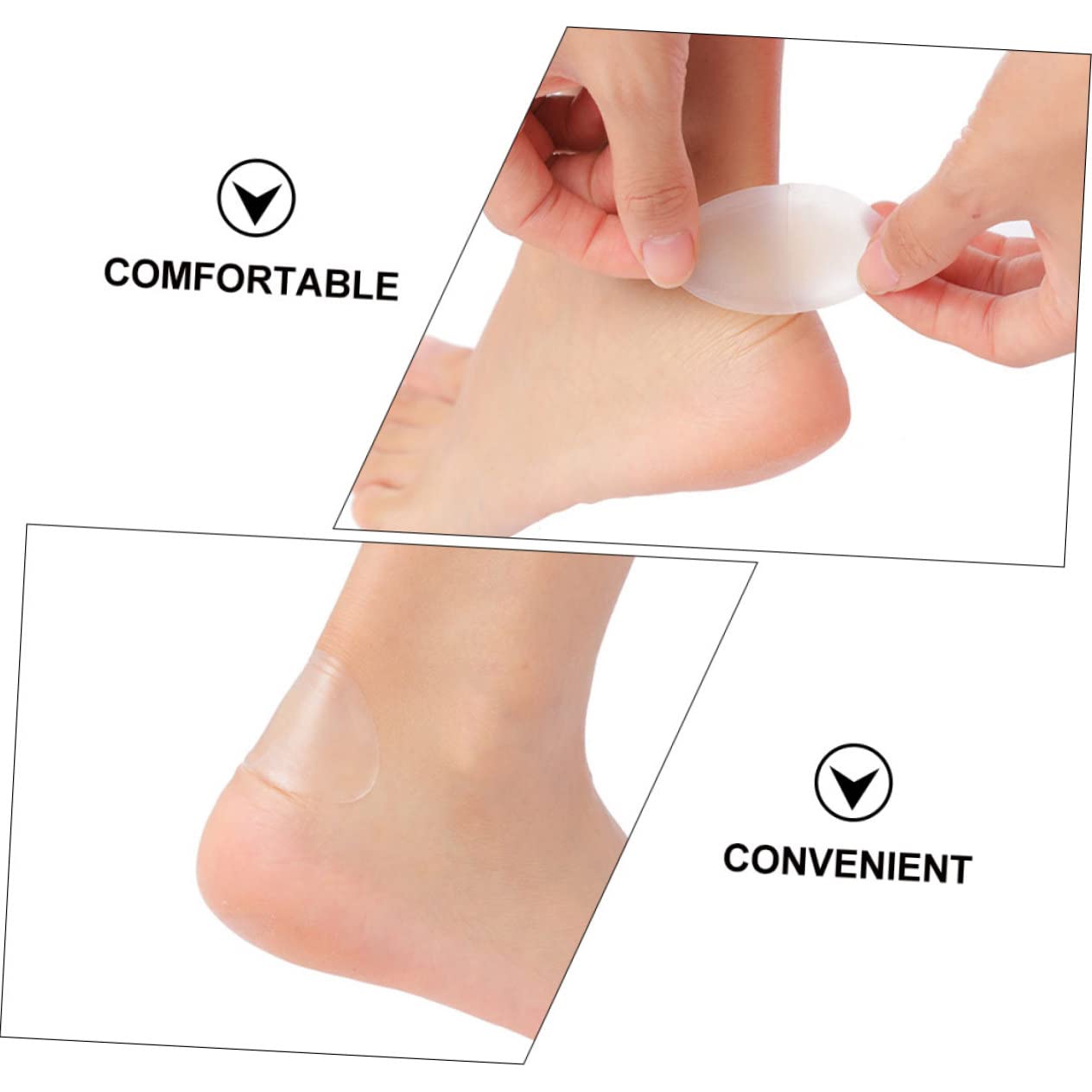 PACKOVE 60stücke Gel-pads Für Fersenblasen Atmungsaktive Selbsthaftende Schutzpolster Linderung Von Fußermüdung Und Blasenbildung Für Schuhen Stiefeln Und High Heels