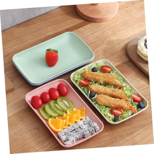 Set de 4 platos rectangulares multi-color para sushi miniatura 4