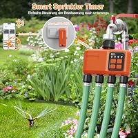 XinFuture Bewässerungscomputer WLAN 4 Ausgänge mit 300 Meter RF, Starke Wanddurchdringung, Automatische Smarte Bewässerungsuhr mit APP/Sprachsteuerung, Bewässerungssystem Regenverzögerung für Garten – Ansicht 2