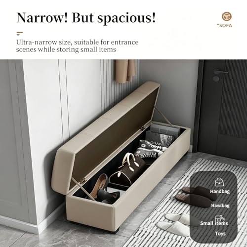 Banc ottoman de rangement salon et chambre avec siège rembourré - 8
