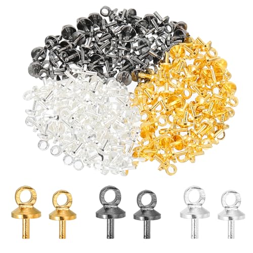 Broches à œil de tasse pour perle demi-percée et création de bijoux DIY