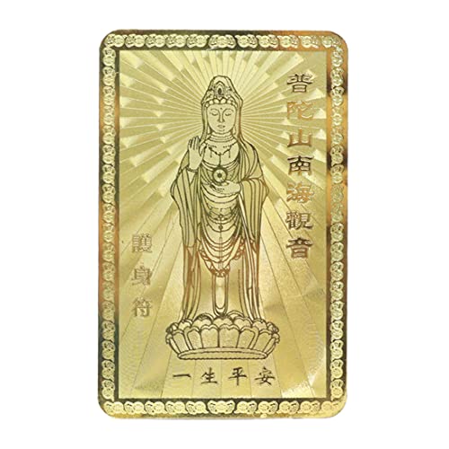 Image of Lady Buddha Good Luck Wallet /Pocket Card for Wealth, Success, Happiness & Prosperity