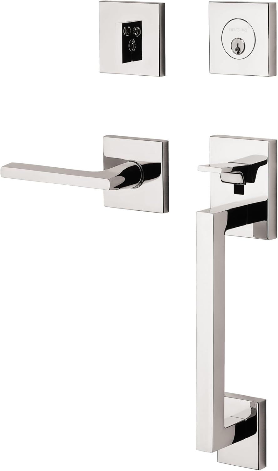 Baldwin 85390.RENT Minneapolis Right Handed Single Cylinder Keyed Entry Sectiona, Lifetime Polished Nickel