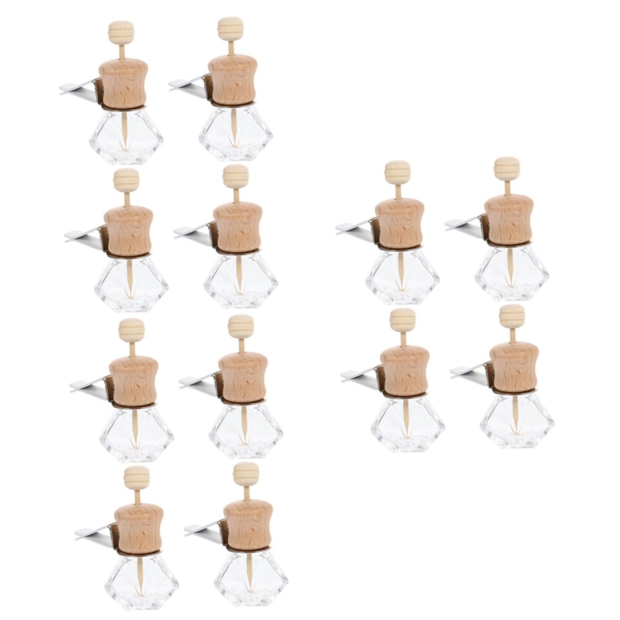VALICLUD 12 Pezzi Di Profumo Per Auto Bottiglia Vuota Diffusore In Diffusore Di Olio Per Auto Bevanda Rinfrescante Di Aria Clip Per Auto Decorativo Diffusore Per Auto Diffusore Per