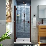 DreamLine Lumen 34-35 in. W by 72 in. H Semi-Frameless Hinged Shower Door in Oil Rubbed Bronze, SHDR