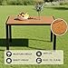 Clevich Gartentisch Wetterfeste, 110x70cm, Outdoor-Esstisch, WPC Balkontisch, Aluminiumrahmen, Wetterfeste Gartenmöbel, Quadratischer Terrassentisch, Teakbraun