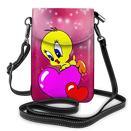 Preisvergleich Produktbild Tweety Bird Fashion Lady Umhängetasche Diagonale Tasche Tragbare Handytasche Brieftasche Kleine Handy-Geldbörse