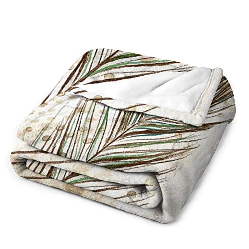 Couverture de voyage paon 101x127 cm chic et légère réversible