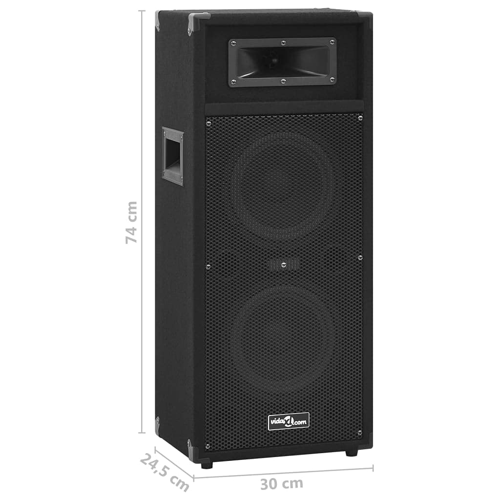 vidaXL HiFi Bühnen Lautsprecher 2 STK., Lautsprecher Boxen mit Subwoofer, Musikbox Bass Box für Konzert Party Disco, Professionell Passiv, 1000 W