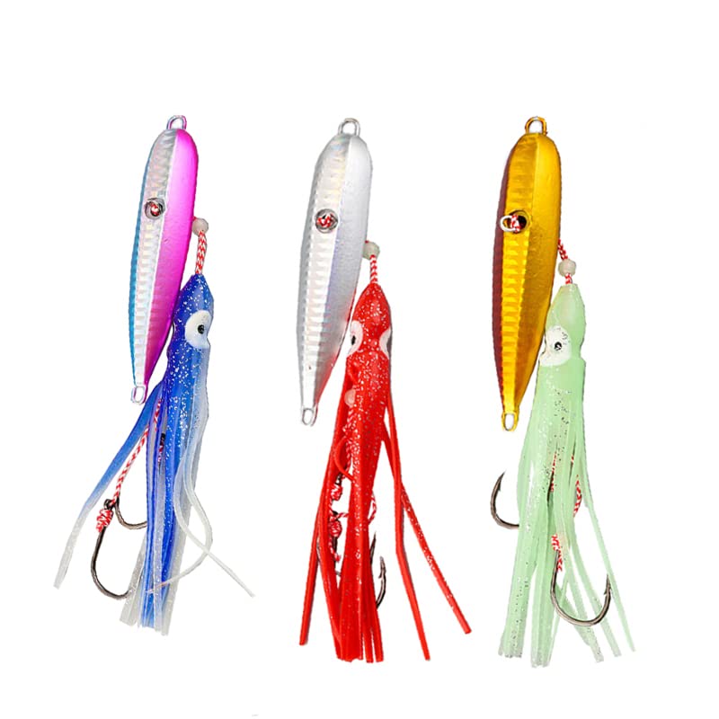 Amazon | 3本セット タコベイト 船釣り 根魚 釣り フィッシング 夜光