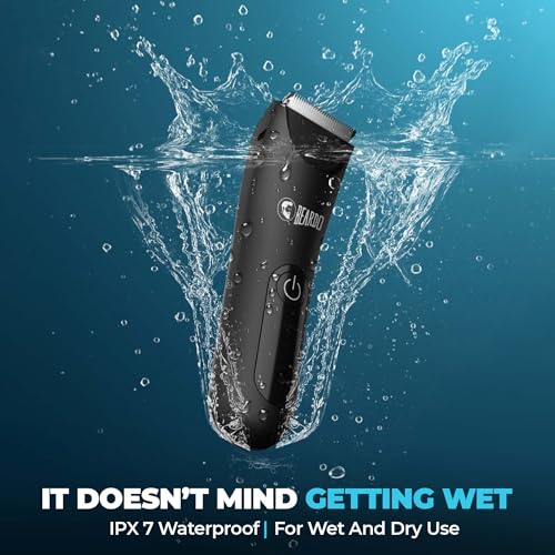 Image of BEARDO Ball Safe Pro Trimmer For Men|Fast Charging Trimmer For Private Parts, Beard, Body| Body Grooming Kit - No Nicks Or Cuts, Powerful Motor, Type C, Fast Charging, 90-Min Runtime,Black