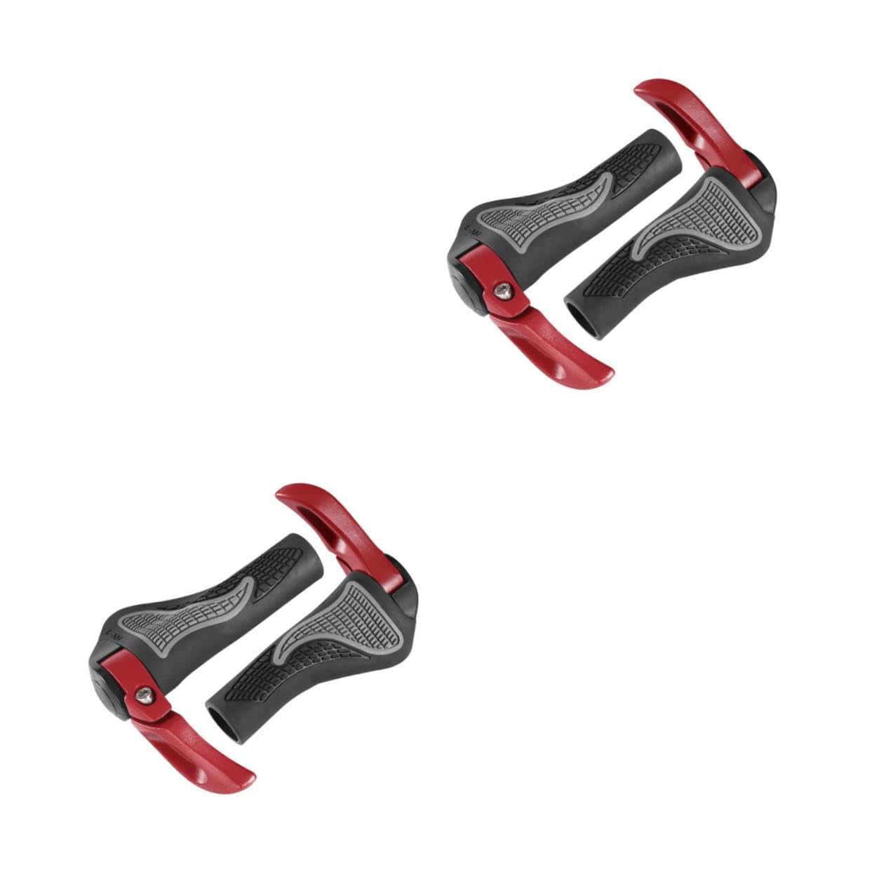 BESTonZON Couvercle de Guidon en Alliage en Aluminium pour poignées de vélo VTT Montagne Monter poignées antidérapantes Couvre-guidons poignées de Guidon Caoutchouc Rouge