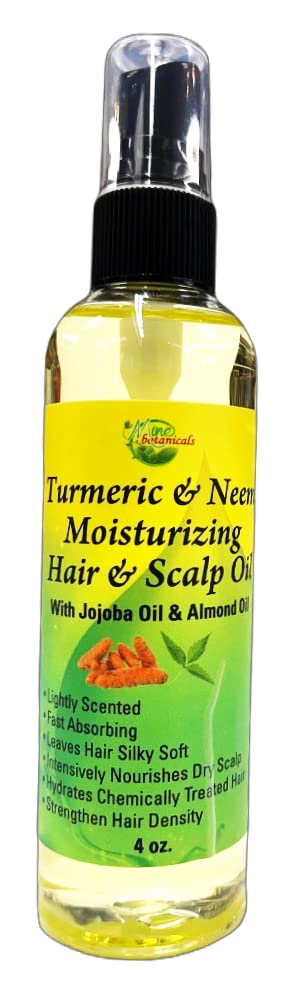 Turmeric & Neem Moisturizing Hair & Scalp Oil with Jojoba oil & almond oil