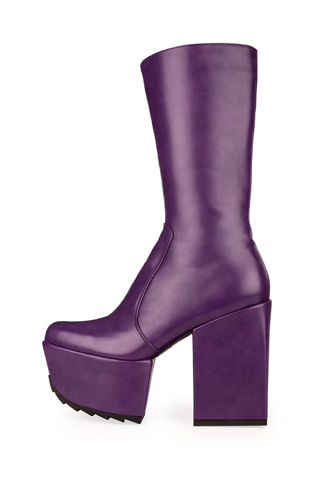 LAMODA - Magnolia Chunky Platform Boots, EU 41, Purple PU, 8.5 UK