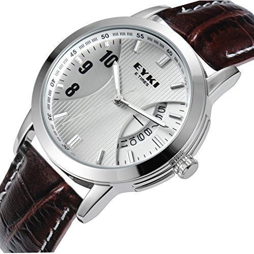 Uniprod Women's Fashion Sport Casual Watches Quartz Water Resistance Round Leather Wirst Watch (Brown)