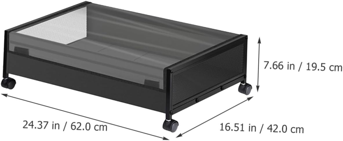 Bed Storage Holder Wheels Multifunctional Storage Box for Clothes Toys and Books Design Lid Space-saving Organizer for Bedroom and Living Space