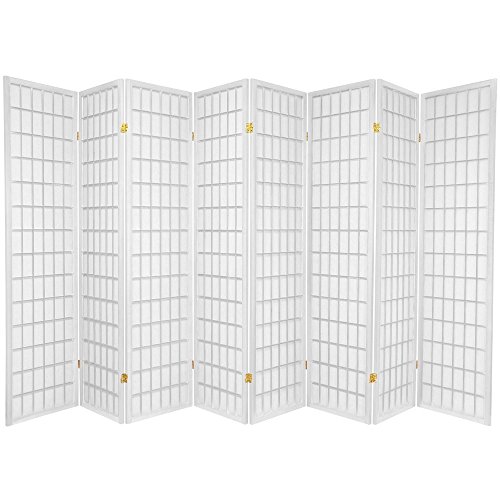8 Panel Room Divider Square Design White (8 Panel)
