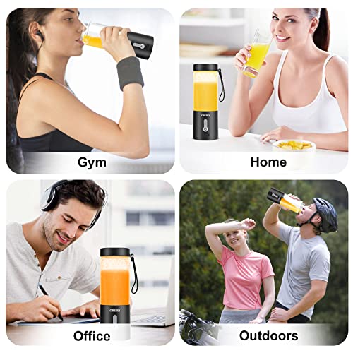 Blend Portable Blender Jet For Shakes And Smoothies, Oberly Personal Travel Blender For Protein With 4000Mah Usb Rechargeable Battery, Crush Ice, Frozen Fruit And Drinks, 18 Oz Mini Travel Cup #TOP6