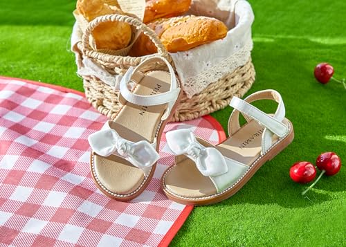 Image of PHIRAMIN Toddler Flower Girl Sandals - Girl Dress Shoes Toddler Little Kid Wedding Party