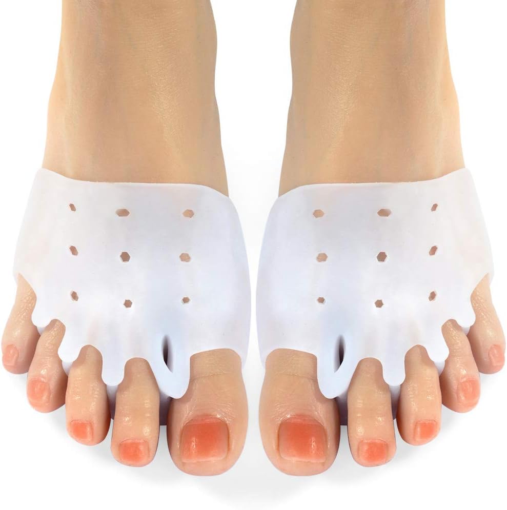Gel Metatarsal Pads 6Pcs, Ball of Foot Cushions with Breathable Honeycomb Toe Separator Mortons Neuroma Callus Metatarsal Foot Pain Relief Bunion Forefoot Cushioning Relief Women (Style 2)