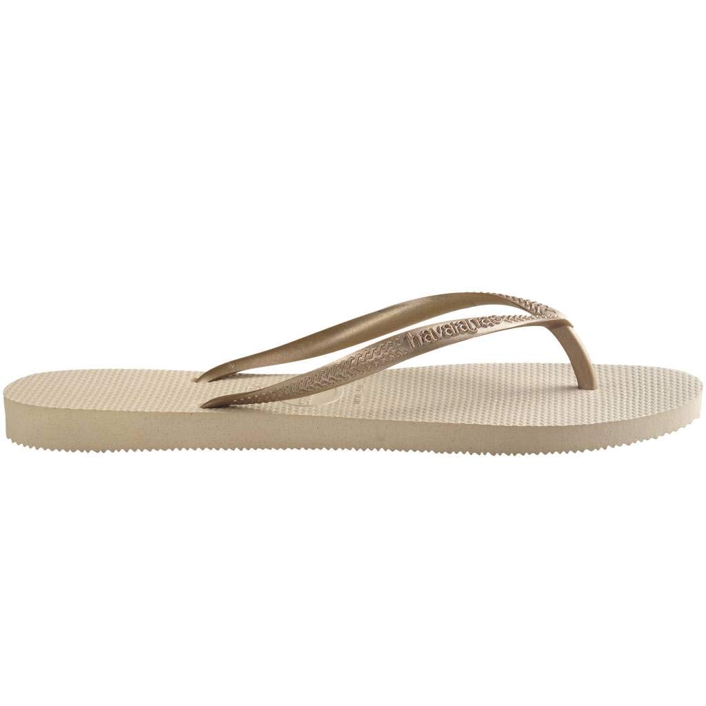 Havaianas Slim (Mini Me) Girls FlipFlop Sand Grey/Light Golden 12/13 UK Child