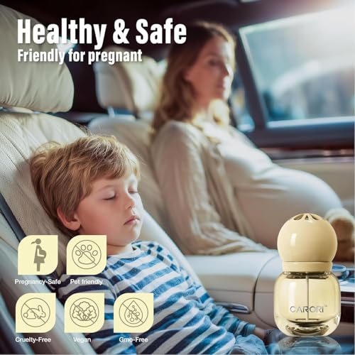 Image of Carori Cute Car Air Freshener 2 Pack, Lightbulb-Shaped Car Fresheners, Automotive Vent Clip, Long Lasting Scent, Essential Oils, Cute Car Accessories for Women, Vanilla Scent