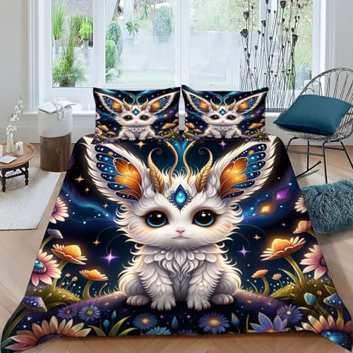 Housse de couette animaux 3D microfibre 135x200 ensemble de literie single - 2
