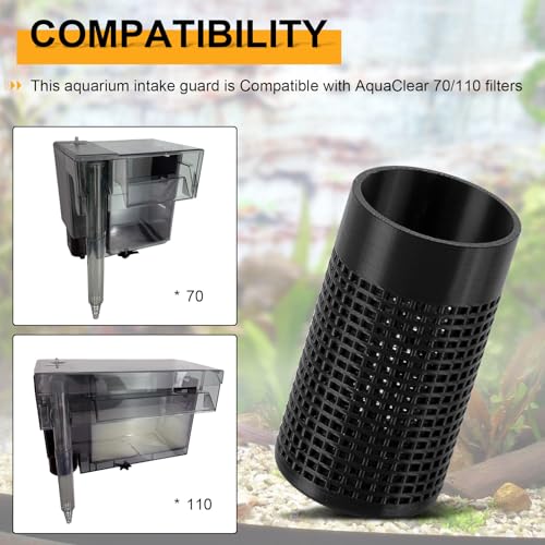 Image of Magluv Aquarium Intake Guard Fit for AquaClear 70 /110 Power Filter, Filter Intake Cover Replacement for Aquameta Aquarium Filter Intake Guard Protects Aquatic Life