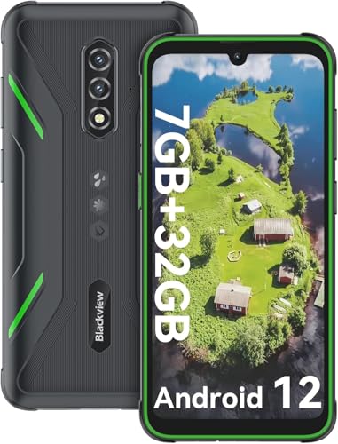 Blackview BV4800 Rugged Smartphone Unlocked, 7GB+32GB/1TB Expand Android Phone, IP68/IP69K Waterproof, 5180mAh Battery, 6.56"HD+Display, 3 Card Slots, Glove Mode, Dual SIM Unlocked Phones, Face Unlock