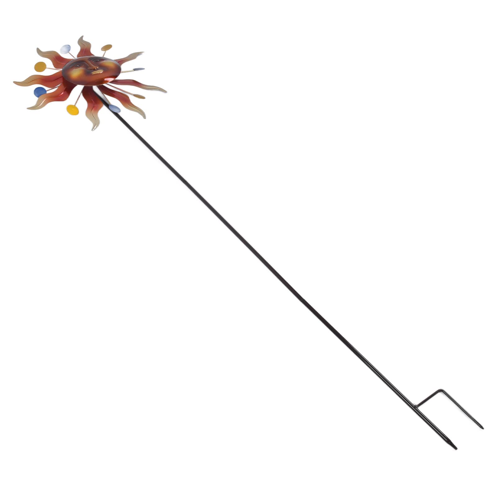 Molino de Viento de Hierro para el Clima, Flor Decorativa, Molino de Viento de estaca de Metal para jardín, Escultura de Viento de diseño Retro con estaca de Tierra, instalación